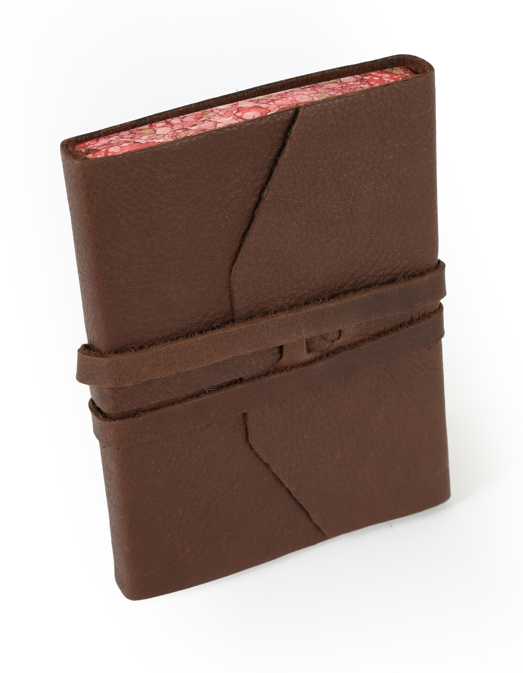 N462/M BRWN/Red - Genuine Leather Journal with Tie
